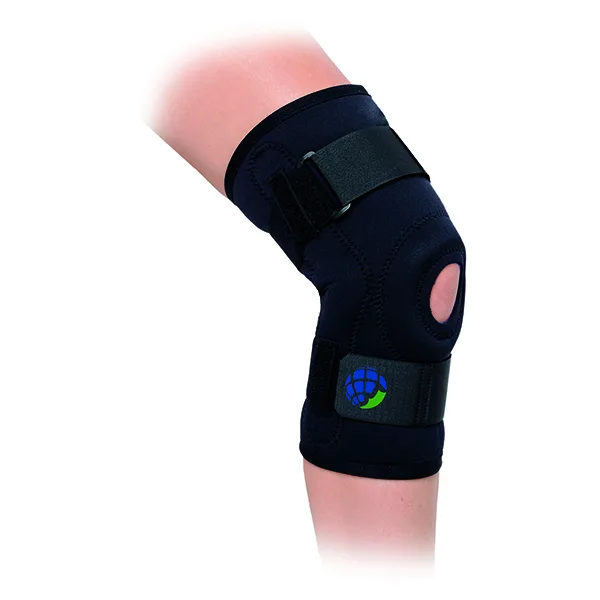 Deluxe hinged knee brace with dual aluminum hinges